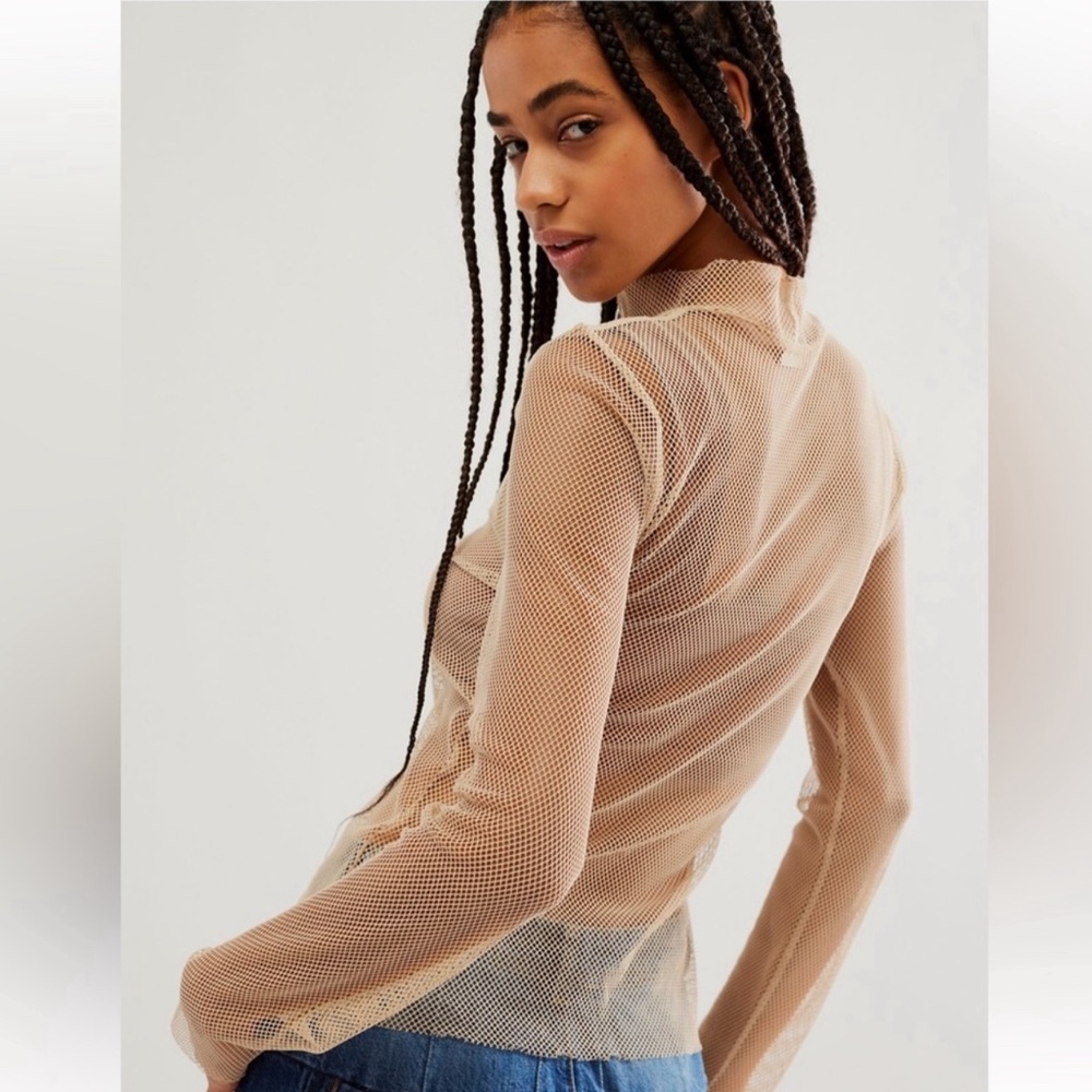 NWT Free People City Lights Layering Top in Sand Jam size Medium - Picture 3 of 9